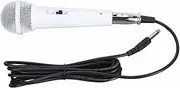 Wired Microphone, Multifunctional Ergonomic Dynamic Vocal Microphone, Clear Sound Quality, Professional Handheld Microphone for Singing for Speakers (White)