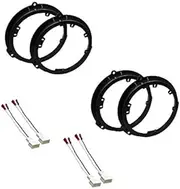ASC Audio 6" 6.5" 6.75" Inch Car Stereo Speaker Install Adapter Mount Bracket Plates and Speaker Wire Connectors for Front and Rear Speakers for Select Ford Vehicles - See Compatible Vehicles Below