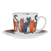Ashdene Quirky Cats Cup & Saucer 280ml 15X15X7.5cm - Four Friends