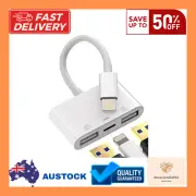 USB to Lightning Adapter iPhone OTG Charger Cable 3in1 Camera Mouse Keyboard