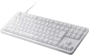 Elecom TK-MC30UKTWH Leggero Mechanical Keyboard, Wired Numeric Keyboard, N Key Rollover, 50 Million Times, Heavy Duty Switch, Brown Axis, White