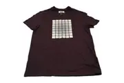 Jeanswest S/Sleeve Block Graphic Print Maroon Cotton Tee Mens Size Large NEW
