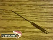 BRASS HANDLE BODKIN with HALF HITCH - FISHING - FLY TYING TOOL