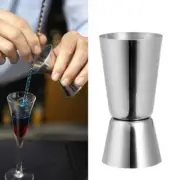 Steel Double Single Shot Measure Spirit Bar Cocktail Cup Drink NEWN