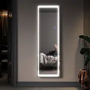 ELEGANT Full Length Round Corner Standing Floor/Wall Mounted Hanging LED Dressing Mirror 160x50cm