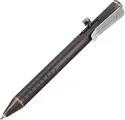 SMOOTHERPRO Solid Brass Ballpoint Pen Compatible with Fisher Space SPR Refill Weight Balanced for EDC Business Signature Color Black (FSR010)