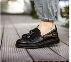 New Chekich 002 Men's Tassel Loafers, Smart Casual Fashion Shoes Patent Leather
