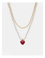 [Mimco] Heart Beat Necklace in Claret