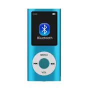 32GB MP3 Player, Portable Lossless Sound Slim MP3 Music Player with Earphone, 1.8 Inch LCD Screen Digital Music Player, Blue