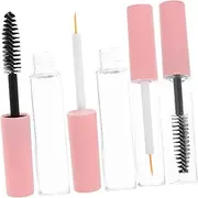 Ipetboom 4pcs Empty Mascara Tube with Eyelash Wand Small Shadow Tip Liner Container 10ml Lip Gloss Tube Pet Material Easy to Use for Daily or Travel Random Color