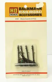 Bachmann 2101 HO Scale Train Model Block Signals (4 Pcs)