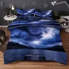 Blue Sky Sea Nice Clouds 3D Quilt Duvet Doona Cover Set Pillow case Print