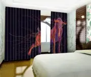 3D Color Cattle 45 Blockout Photo Curtain Print Curtains Drapes Fabric Window AU