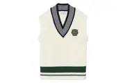 Lacoste Mens Accent Badge Heavy Cotton Tennis Sweatshirt (Cream) (XXS)