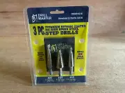 Step Drills Titanium Nitride Coated M2 High Speed Steel Stop Drills 3 pc 91616
