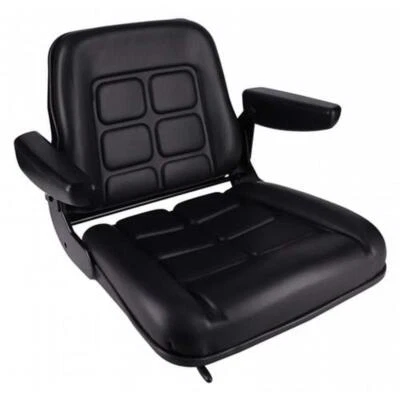 S830801 Low Back Seat, Black Vinyl Fits JCB