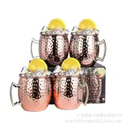 4 Copper Mugs Set, 16oz - Moscow Mule Copper Mugs for Cocktail - Gift Set