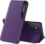 COTDINFOR Case for Samsung Galaxy A14 5G, Galaxy A14 5G Case Clear View Leather with Kickstand Magnetic Flip Phone Case Women Men Shockproof Protective Cover for Samsung Galaxy A14 5G,Windows Purple