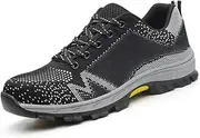 [MNSSRN-MM] Safe and Comfortable Anti-Smashing Shoes, Breathable Fashion Wear-Resistant Anti-Smashing Anti-Puncture Outdoor Work Shoes Wild Sports Shoes Mesh Shoes,Gray,46