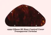 1999-2002 SG Transparent Tortoise Rear Cavity Cover made for Gibson Project NEW