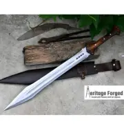 Custom Handmade Carbon Steel Blade Gladius Machete Sword | Hunting Sword Camping