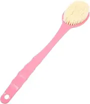 Bath Brush Long Handle Shower Scrubber for Body Massage Pink Deep Cleansing Exfoliating