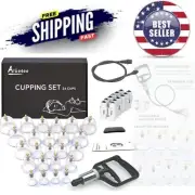 Cupping Set Massage Therapy Cups 24 Suction Cups for Body Cellulite Back