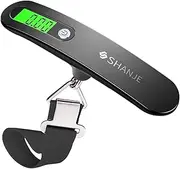 SHANJE Luggage Weight Scale for Suitcases 110 Lbs Travel Accessories High Precision Travel Digital Hanging Scales 50kg (Black)