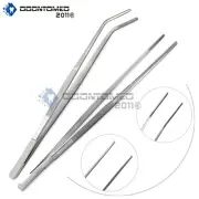 New 12" Inches EXTRA-LONG Tweezers Stainless Steel Straight Curved Handy