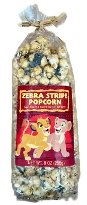 Disney Parks Lion King Simba Zebra Stripe Caramel Chocolate Drizzle Popcorn Bag