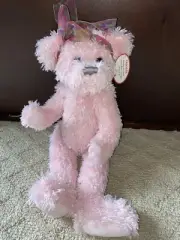 Danielle Progressive Plush Plush Pink Teddy Bear With Bow NWT