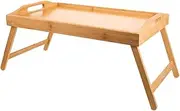 ANDRESLAD Folding Bed Tray Table with Handles Multi Purpose Lap Desk for Breakfast Laptop Use and Writing for Dormitories and Bedrooms Food Tray with Stable Design