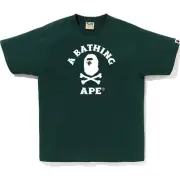 A Bathing Ape Crossbone College Green Tee NWT Authentic