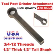 US For Dremel Lathe Tool Post Grinder Attachment Kit A-36 Steel 3/4-12 Thread