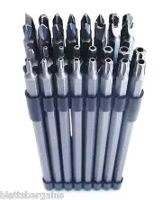 32pc CAL-HAWK 6" SECURITY TAMPER PROOF TORX PHILLIPS POZI HEX TRIWING BIT SET