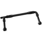 Aeroflow Holley Dual Inlet Rail -6AN Black Suit 2X Metering Blocks - AF160-06-2BLK