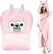 Shawl Blanket Wraps for Women | Alpaca Hoodie Throw Cloak Wrap - Soft and Cute Poncho Robe Winter Must Have for Women Girls for Home, Hotel Jmedic