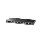 TP Link 16 Port Unmanaged Pro Desktop Switch Gbe 16 Steel Casing Black