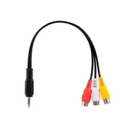 3.5mm Jack to 3 RCA AV Cable Male to Female Audio Video Adapter