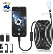 Endoscope Camera with Light，7.9Mm 1920P HD IP67 Waterproof Borescope with 8+1 Ad