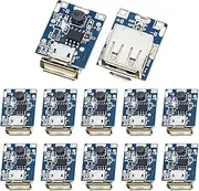 5V Boost Converter Step Up Power Module Lithium Battery Li-ion Charging Protection Board 134N3P with USB and Micro Port for DIY Charger (Pack of 12)