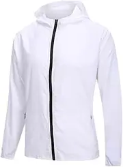 [SAOOOP] Men's Polyester Hooded Sports Jacket Outdoor Casual Sport Training Running Sunblock Quick Dry Breathable TOP