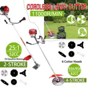 62cc Brushcutter Whipper Snipper Trimmer Brush Cutter 52cc Lawn Mower 6 Heads