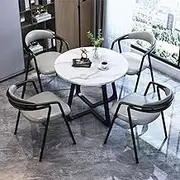 Office Reception Room Club Table and Chair Set, Negotiation Table,Coffee Table Conference Room Tables, Home Living Room Kitchen Leisure Table, Dining Table Set (Size : 10-31.4in/80cm)