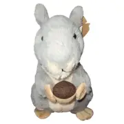 Squirrel with Nut Plush Gray The Petting Zoo Recycles Soft Cuddle 12” NWT NEW