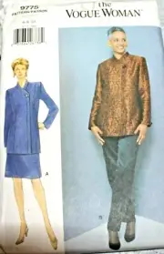 Vogue Sewing Pattern 9775 Jacket Pants Skirt Misses Size 6-10