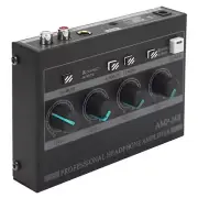 1/4in 1/8in Headphone Amplifier 4‑Channel Ferroalloy Mono/Stereo Monitor AMP‑i4Ⅱ