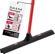Tyroler 44cm Rubber Floor Squeegee | 140cm Anti-Rust Handle | Indoor/Outdoor