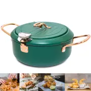 Cyrder Deep Fryer Pot, 4.3L/11 Inch Japanese Tempura Frying Pot with Fahrenhe...
