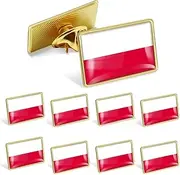 [YYDSPin] 12/25/50/100Pack Official Poland Flag Pins Bulk - Metal Polish National Lapel Pin